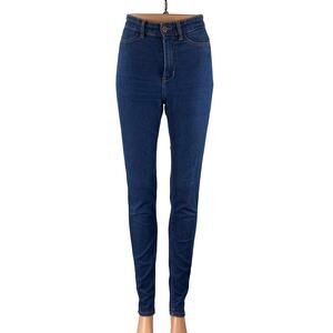 H&M Women's Blue High Waisted Slim Fit Y2k Casual Skinny Denim Jeans Size 4